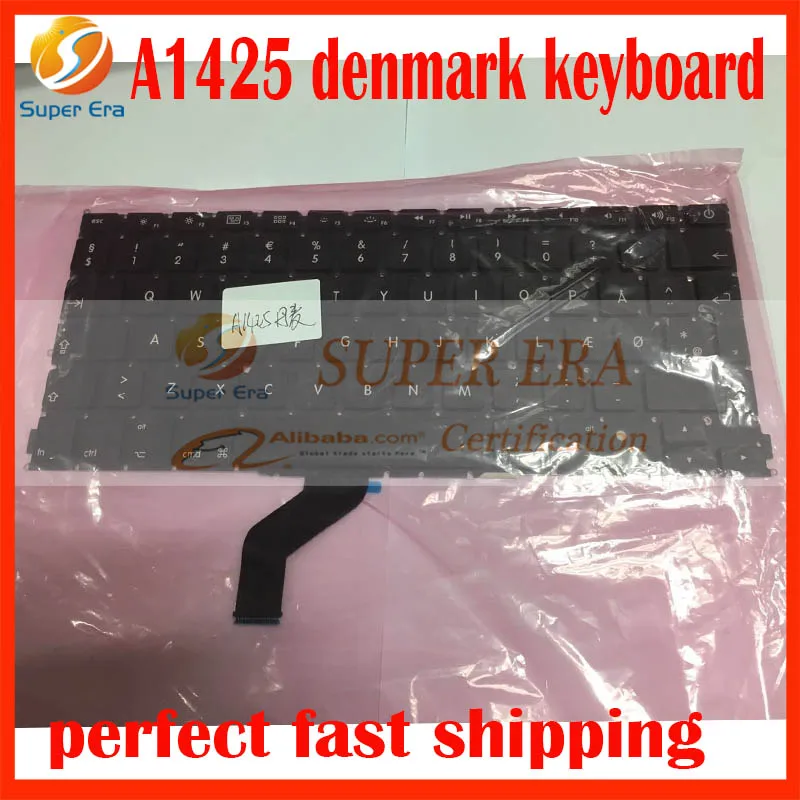 10 шт./лот Дании DK датский клавиатура для MacBook Pro 13 ''Retina A1425 Дании клавиатура поздно 2012 начале 2013 года