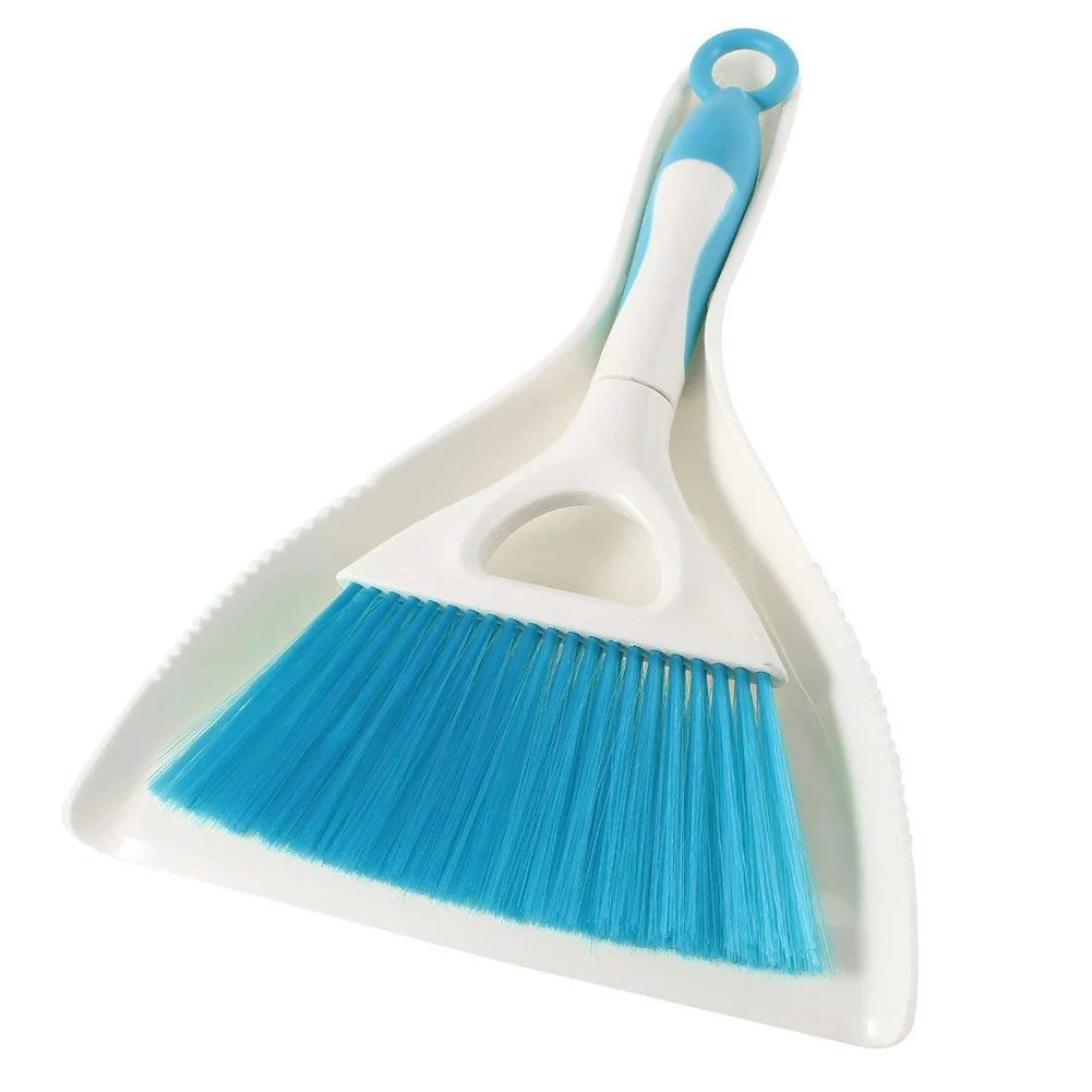 Floor Sawdust Sweep Mini Dustpan Brush Set White Bluein Brooms
