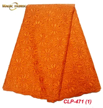 

High Quality Nigerian French Lace Fabric Royal Black Gold 100% Cotton African Swiss Voile Lace African Lace Fabric CLP-471