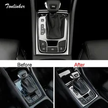 Tonlinker чехол наклейки для SKODA KODIAQ 2017-18 автомобильный Стайлинг 1/2 шт. из нержавеющей стали коробка передач положение чехол наклейки