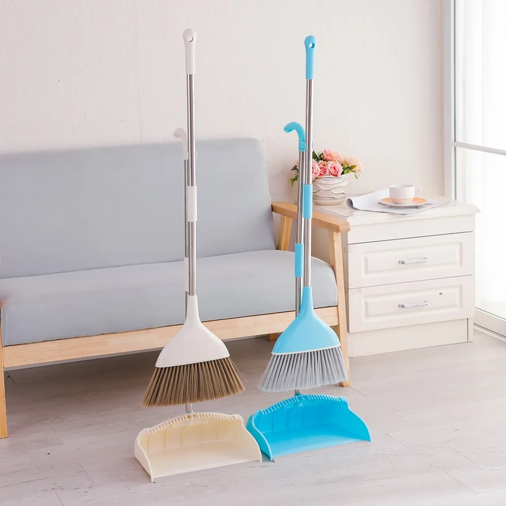 DustpanandBrushBroomSetDustPanFloorCleaningSweepCleanLongHandleDisposalCleaner