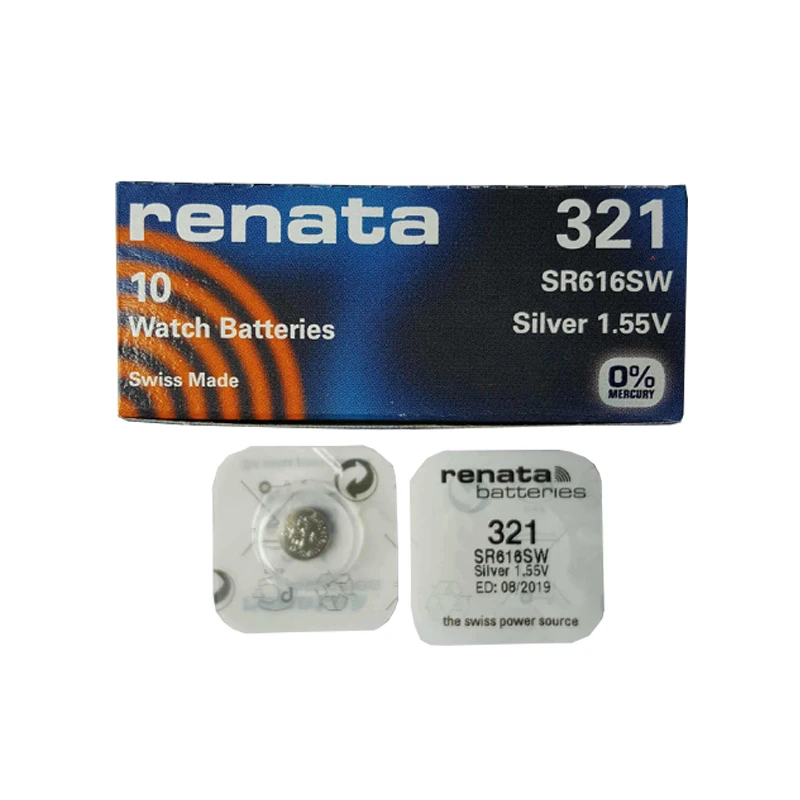 

10pcs Renata LONG LASTING 321 SR616SW D321 321 Watch Battery Button Coin Cell
