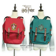 4 colors Harri Potter related backpack Gryffindor Slytherin Symbol Outdoor Bags schoolbag for girl boy men