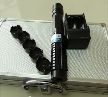 

AAA High power blue laser pointer 100W 1000000m 450nm Flashlight lazer Burning Match/dry candle/black/Burn light cigars+glasses