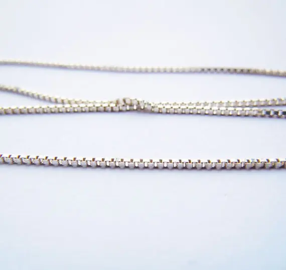 

Solid 925Sterling Silver Box Chain Necklace