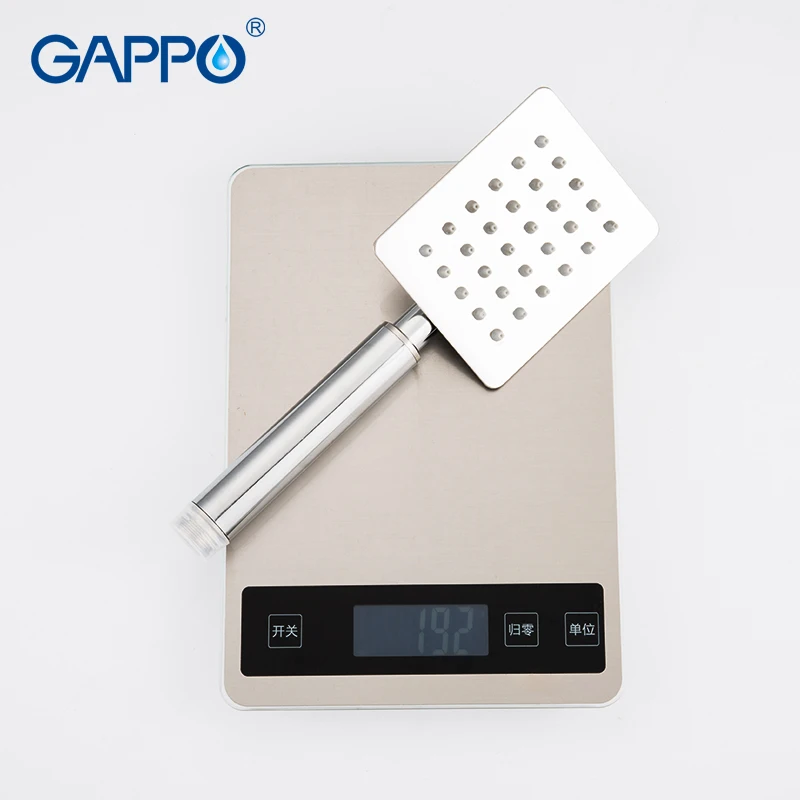 GAPPO Bath Shower Sprayer Hand Hold Stainless Steel Shower Head SPA Pressurize Rainfall Bathroom Water Flow Shower Head