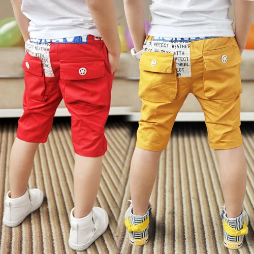 

2016 summer children's clothing baby child 5 pants knee-length casual capris pants trousers boys pants
