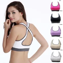 Красивый разноцветный Женский Мягкий Топ спортивный бюстгальтер-стрейч хлопок бесшовный