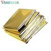 Rayseeda – couverture pliante d'urgence, argent/or, 210x130cm, pour survie et sauvetage, abri de Camping en plein air, garde au chaud ► Photo 1/6