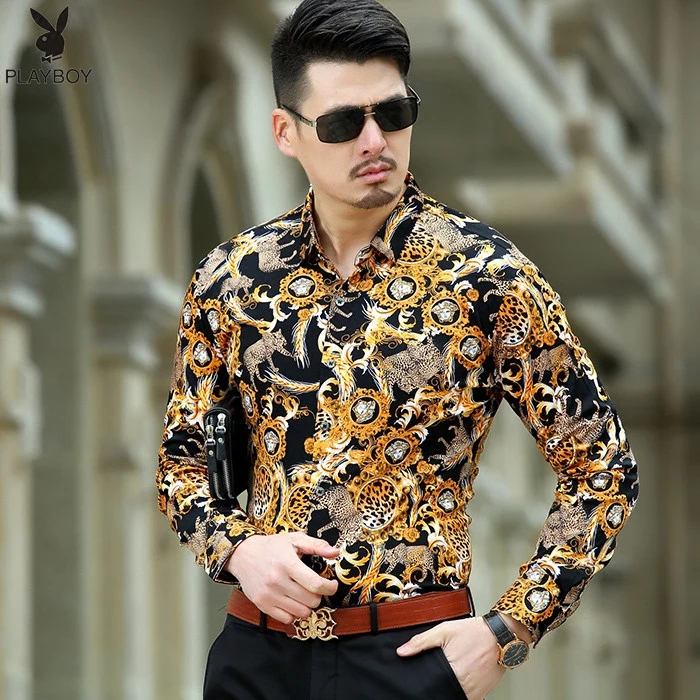 17 Mens Di Stampa Del Leopardo Camicie Eleganti Di Seta Barocco Abbigliamento Uomo Di Marca Di Lusso Oro Chemise Abbigliamento Uomo Heren Kleding Sottile Printed Dress Shirts Brand Dress Shirtdress Shirt Aliexpress