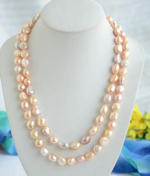 

Wholesale FREE SHIPPING >>> P4846 48" lustre 15mm PINK LAVENDER BAROQUE freshwater cultured pearl necklace
