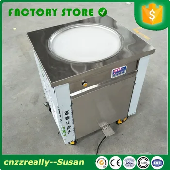 

Commercial Fried ice machine 45cm Single Round Pan Fried Ice Cream Roll Machine Ice Cream Maker