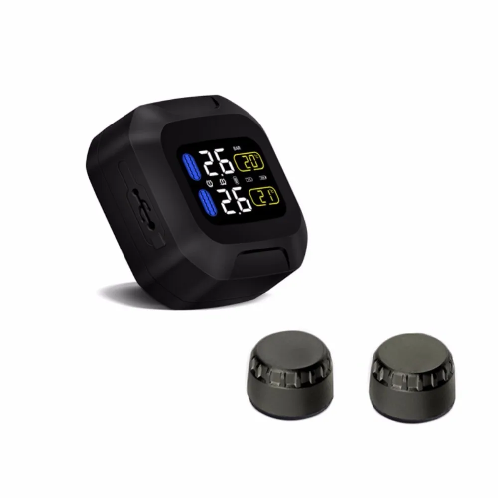 ONEWELL Original Engine Tire Pressure Monitoring System Wireless TPMS Motorcycle Tire Alarm 2 External Sensor Moto Tools