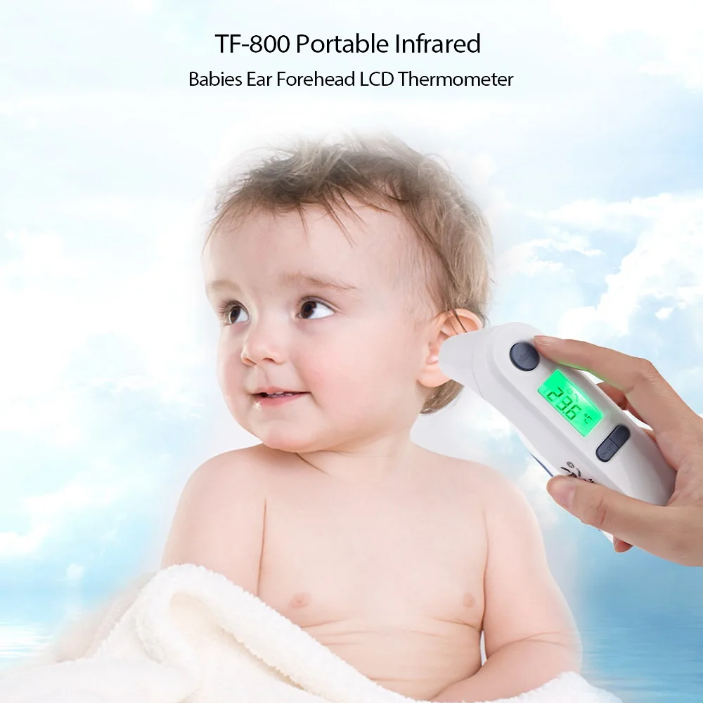 TF 800 Portable Baby Thermometer digital Infrared Baby Ear Forehead LCD