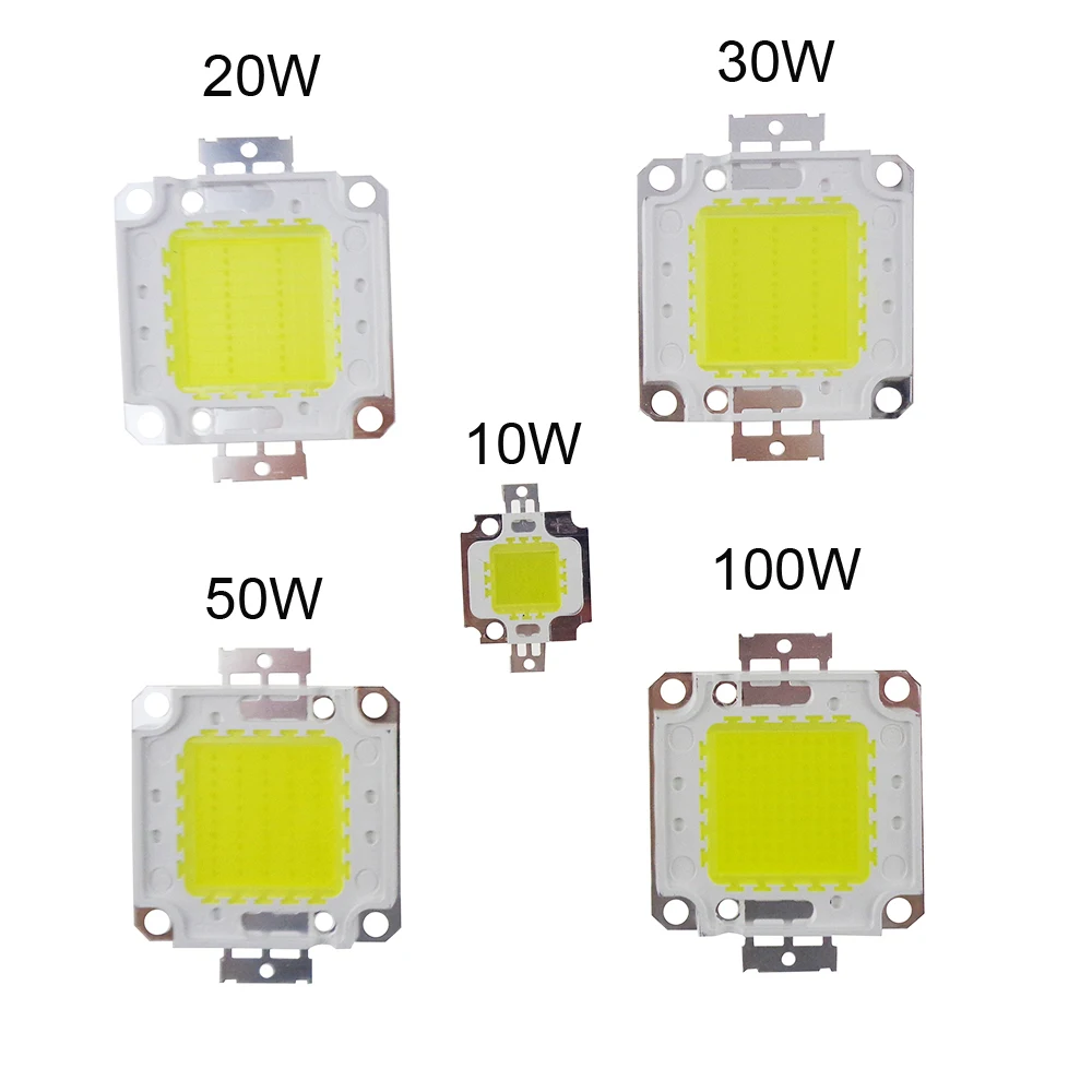 

High Power COB LED Chips 10W 20W 30W 50W 100W DC10V-32V Integrated source SMD For Floodlight Spotlight Warm White /White outdoor