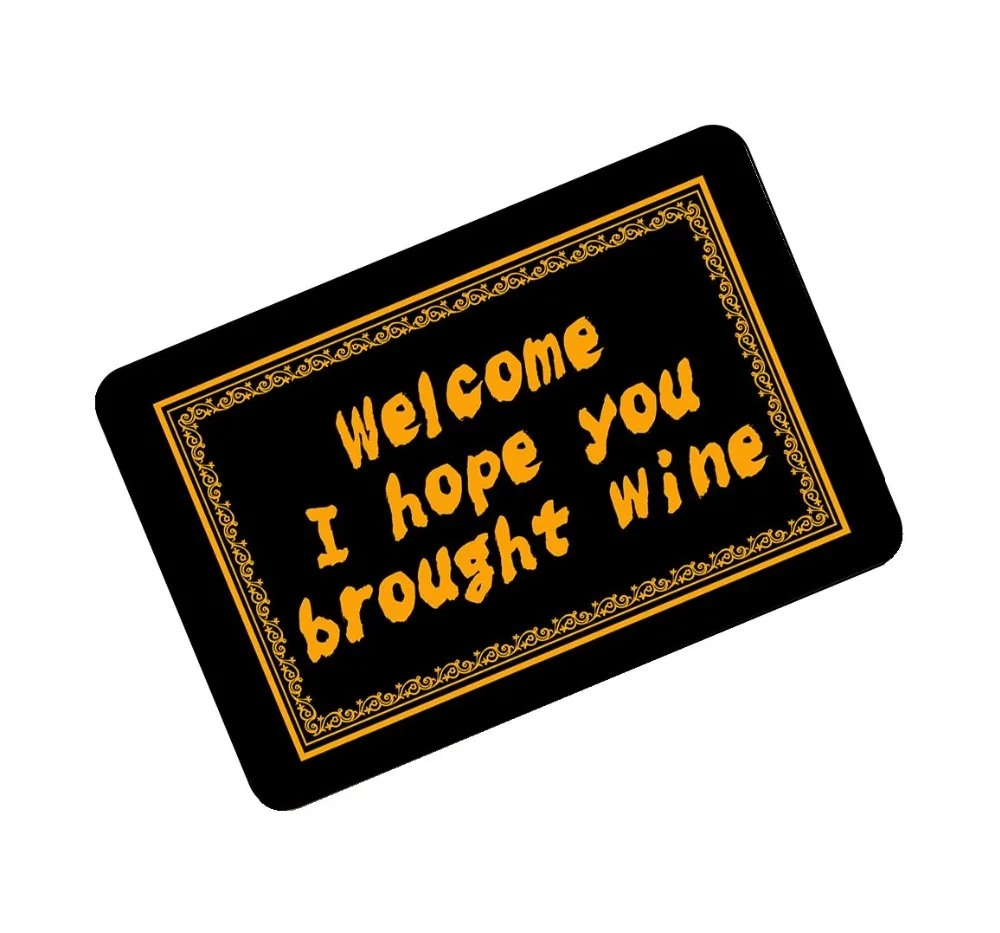 

Funny Doormats Welcome I Hope You Bought Wine Retro Frame Entrace Mats