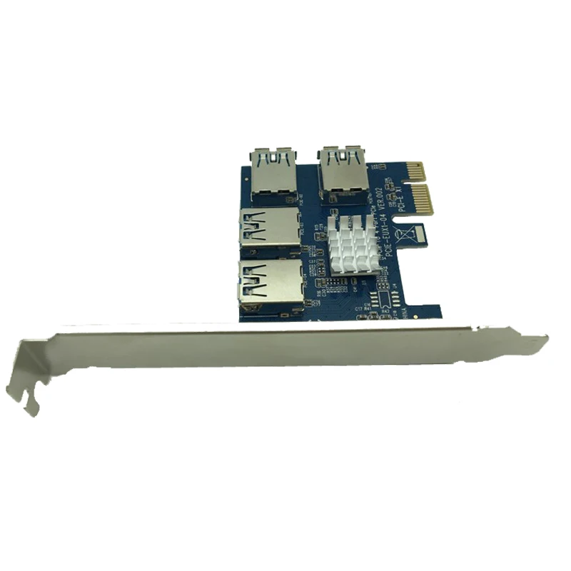 4 порта USB 3 0 PCI E Экспресс 1X на 4X конвертер плата расширения адаптер PCIe X1 карта для