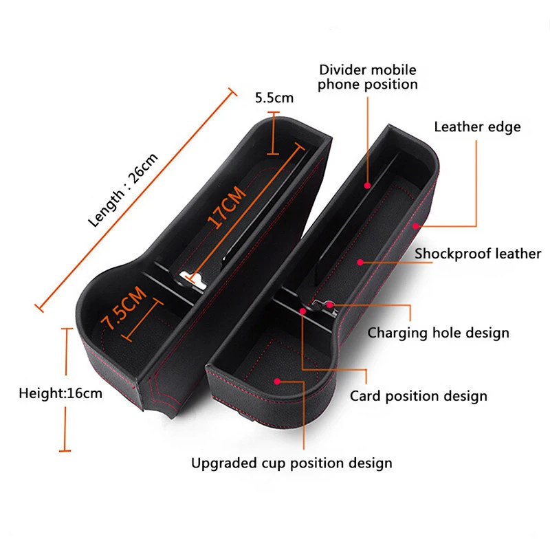 Car Armrest Storage Organizer Between Front Seats Car Gap Filler For Volkswagen POLO Golf 5 6 Passat B5 B6 Bora MK6 Tiguan