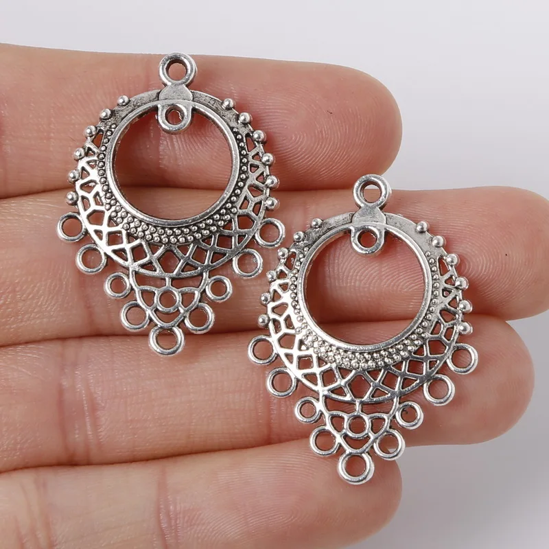 

Penney Hot Sale 24*33mm 6pcs Zinc Alloy Antique Silver Plated Flying Rings Charms Pendants Metal Jewelry Findings Fit DIY