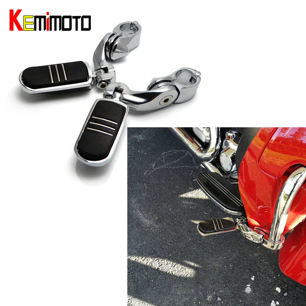 

Motorcycles highway Footpeg Short Angled Foot Peg for Touring Model Electra Road King Street Glide 1 1/4" 32mm Bar 1993-2019