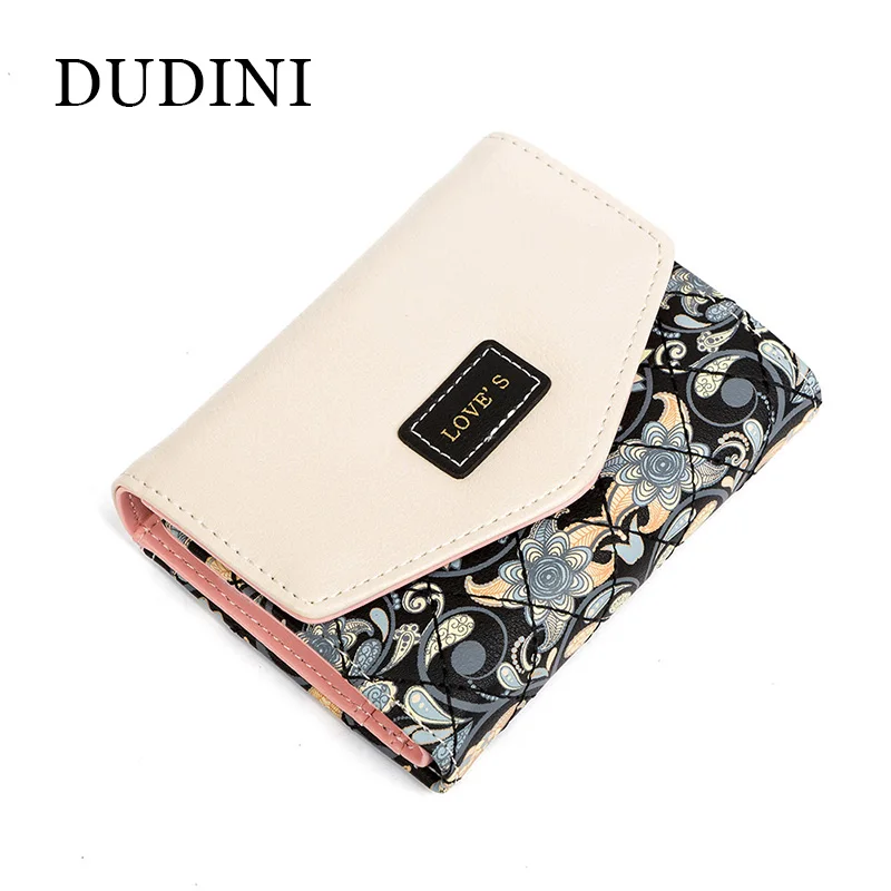 New Arrived Flowers Printing Wallet Fashion Hit Color Clutch Purse Ladies Coin And Money Card Holder 