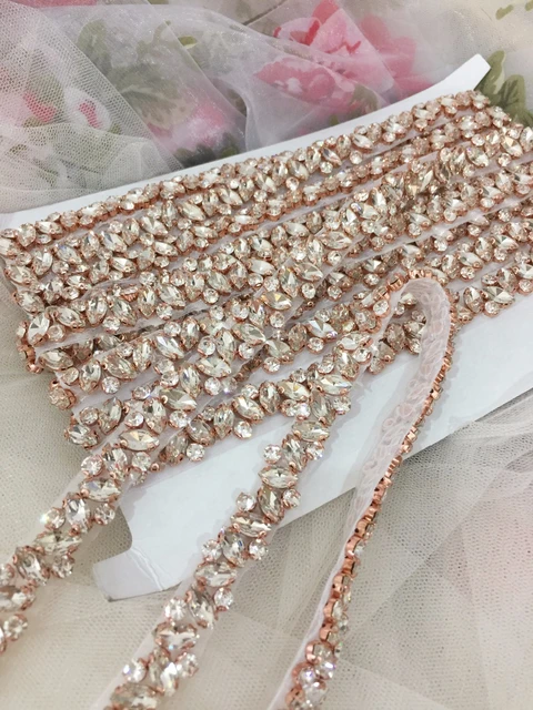 Rhinestone Good and Pearl Trim, Wedding Dress Strap, Beaded Bridal