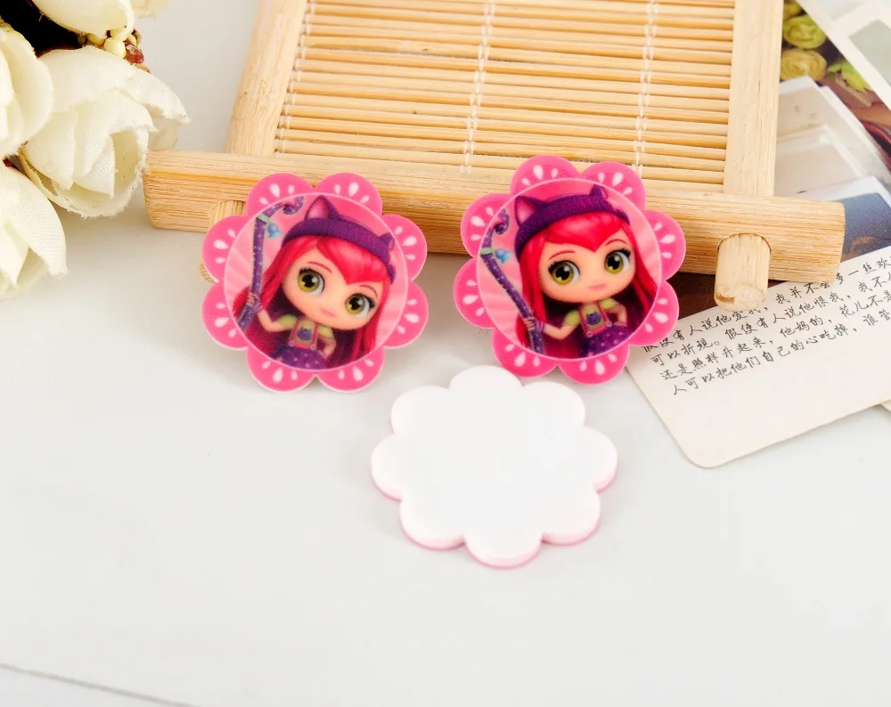 Kawaii Мультфильм плоское заднее украшение из смолы Hazel Posie фигурка маленькие