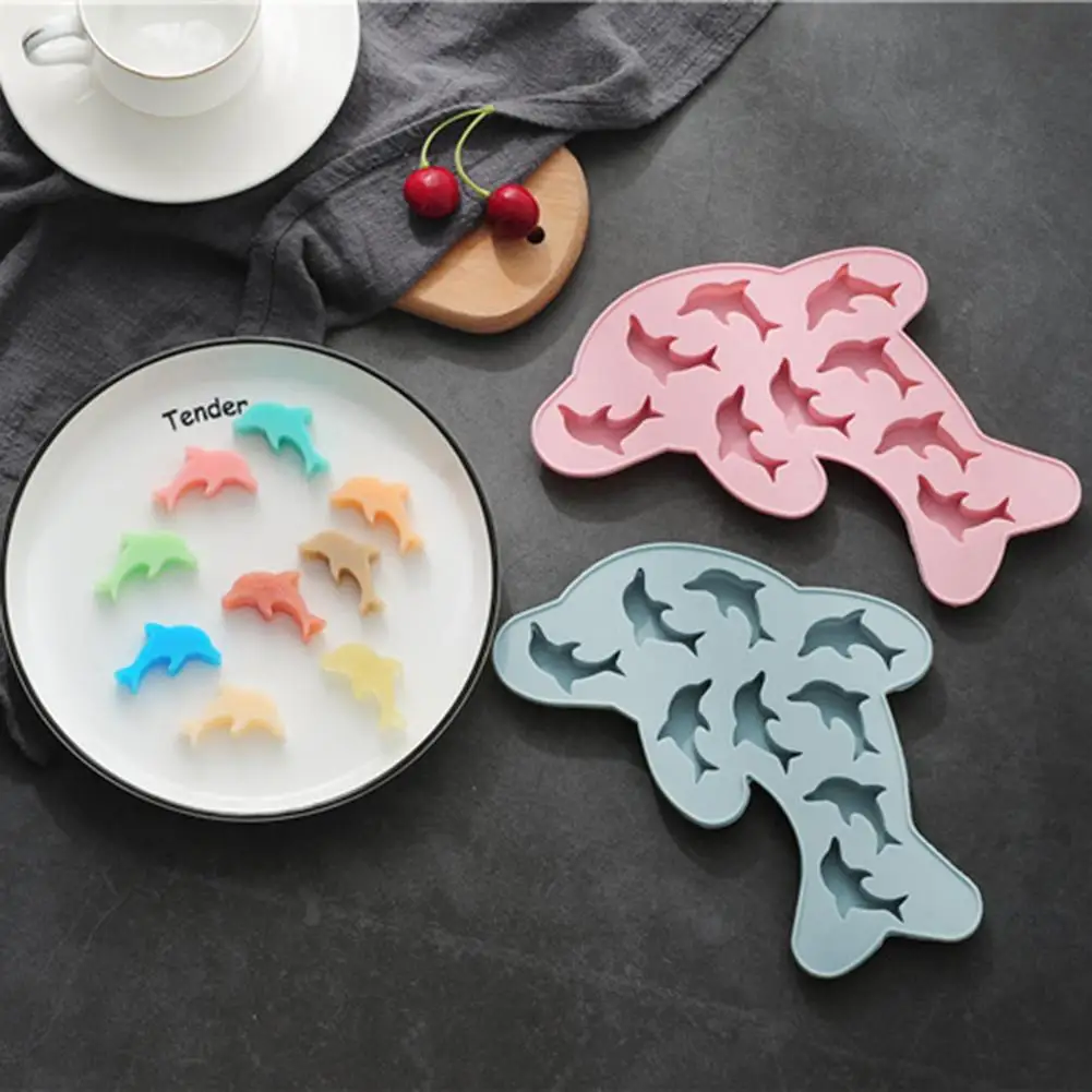 

Silicone Chocolate Mold Cake Decorating Tools Kitchen Baking Non-stick Cake Mold Jelly Candy Molds Decoration DIY Dolphin Moulds