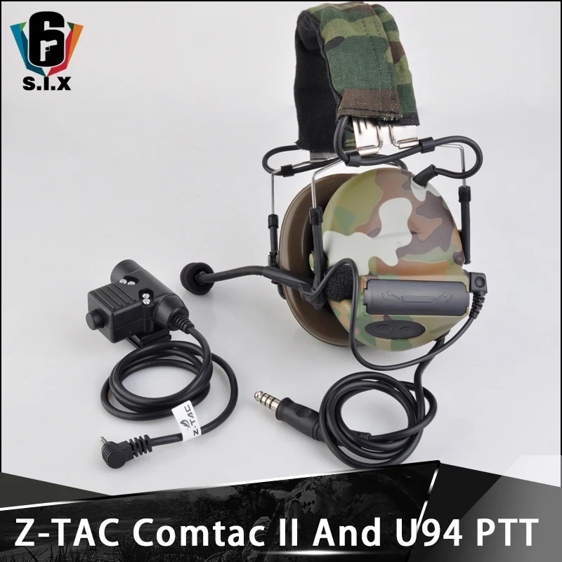 Z TAC Peltor Comtac II наушники военный страйкбол элемент тактическая гарнитура U94 PTT для Kenwood Midland