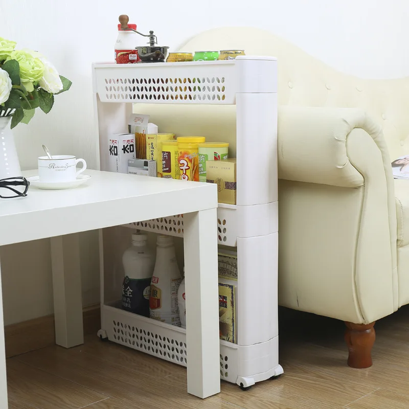 1 قطعة المطبخ الحمام عربة الفجوة القابلة للإزالة البلاستيك الفضاء تخزين رف الثلاجة الفضاء وأسطوانات الإطار AP1114959