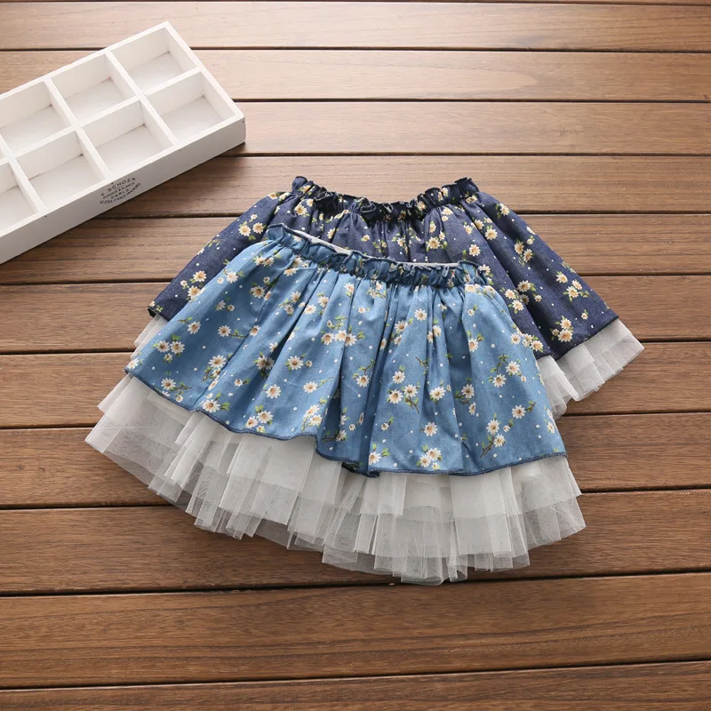 2017 Baby Girls Lace Floral skirts Kids Girls Princess tutu Skirts