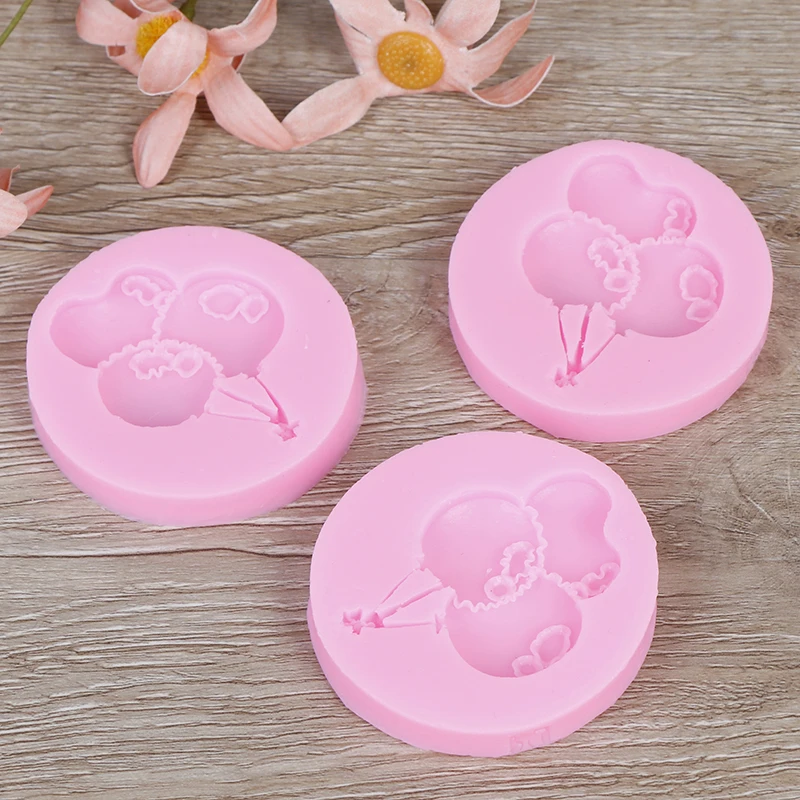 Three Balloons DIY Cake Decorating Chocolate Cookie Soap Mold Silicone Baking Tools FondantCooking |