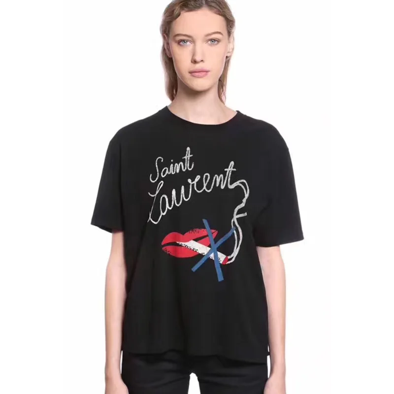 

2019 Summer T-Shirts Women O-Neck Short Sleeve Cotton Fashion Letter Print Loose Tees Casual Brand TShirt Harajuku Tops Female