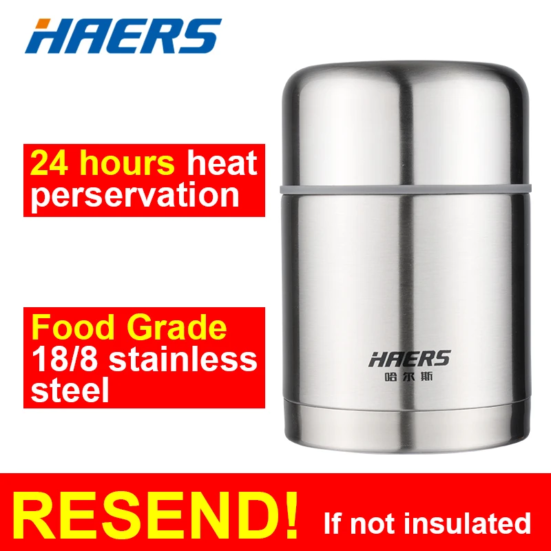 Haers 600ml Thermos 18 8 Stainless Steel Insulated Food Thermos Brand New Thermos for Food Lunch