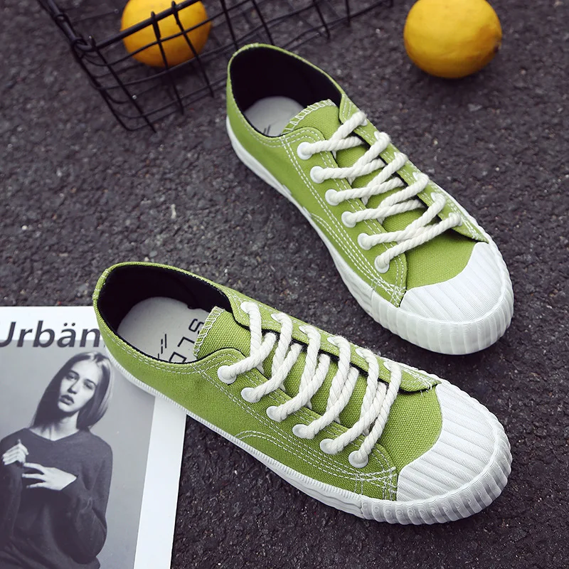 

Candy Color Vulcanize Canvas Shoes New 2018 Fashion Women Sneakers Casual Shoes Breathable Platform Lace Up Trainers Spring