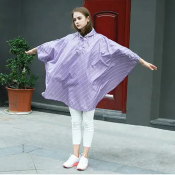 

Raincoat bicycle rain poncho single lady raincoat fashion bat sleeve cloak rain gear adult student hike 040