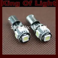 50x авто светодиодный 6523 1895 T4W 5smd ba9s 5 светодиодный s smd 5050 Canbus OBC ERROR free светодиодный свет лампы белого цвета