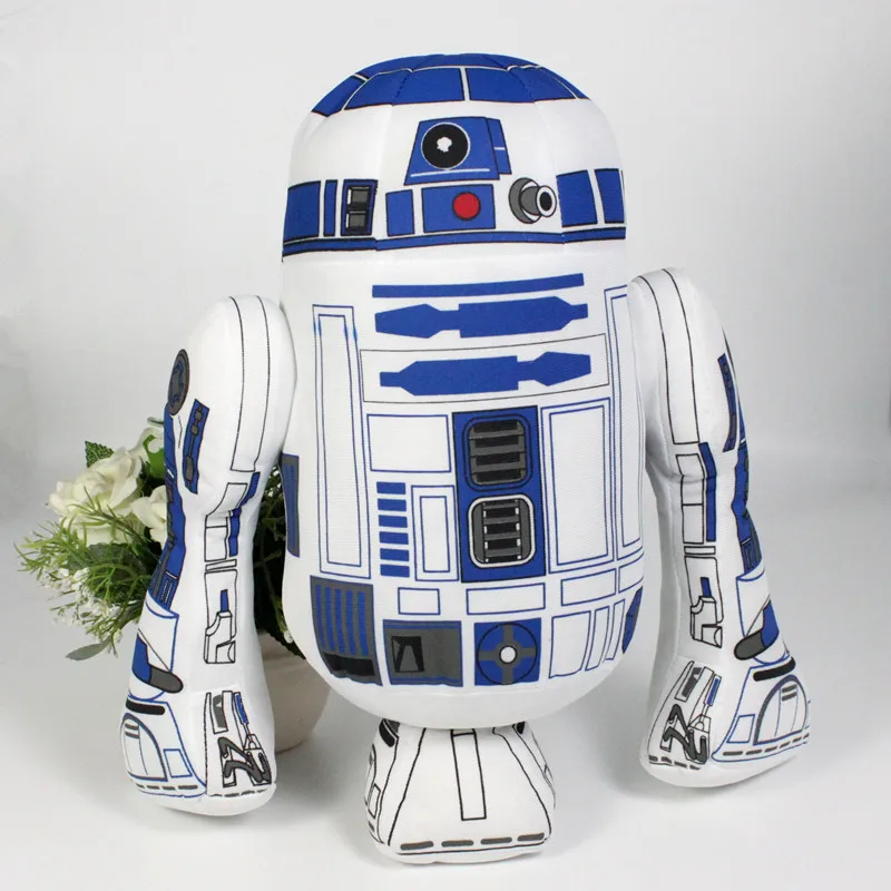 35 см аниме Звездные войны 7 R2D2 Робот Плюшевые игрушки куклы Оскар фильм Персонаж