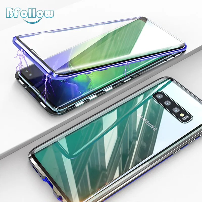 BFOLLOW 360 магнитный чехол для Samsung Galaxy S10 Plus 5G Edge Note 9 8 10 S8 S9 двойной стеклянный |