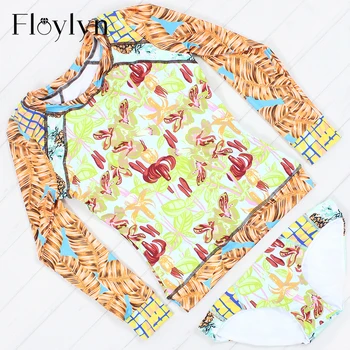 

Floylyn Bikini Swimwear Women Swimsuit Bikini Set 2018 Bathing Suit Long Sleeve Beachwear Swimming Suit Surfing Swimsuit