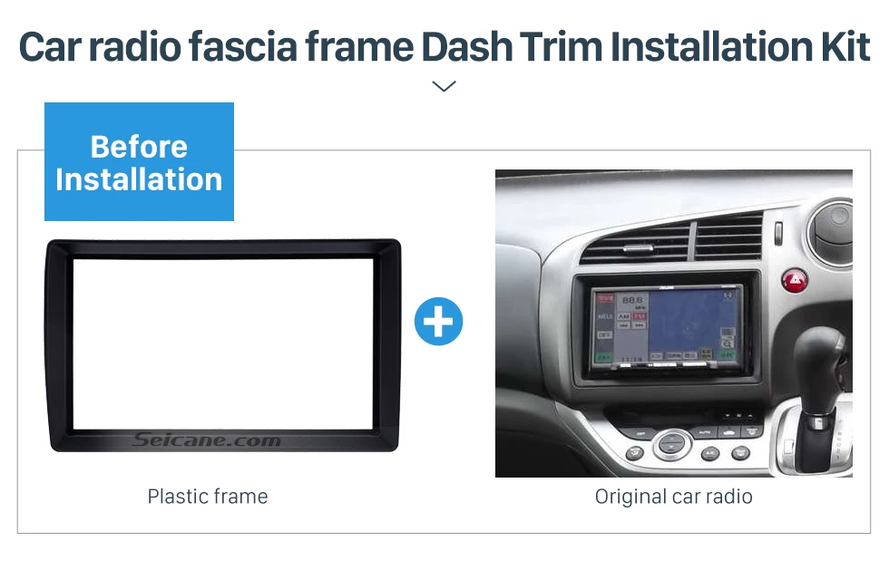 Seicane профессиональный двойной Дин радио фасции для 2009-2013 HONDA поток отделка ободок стерео установка рама пластины панели