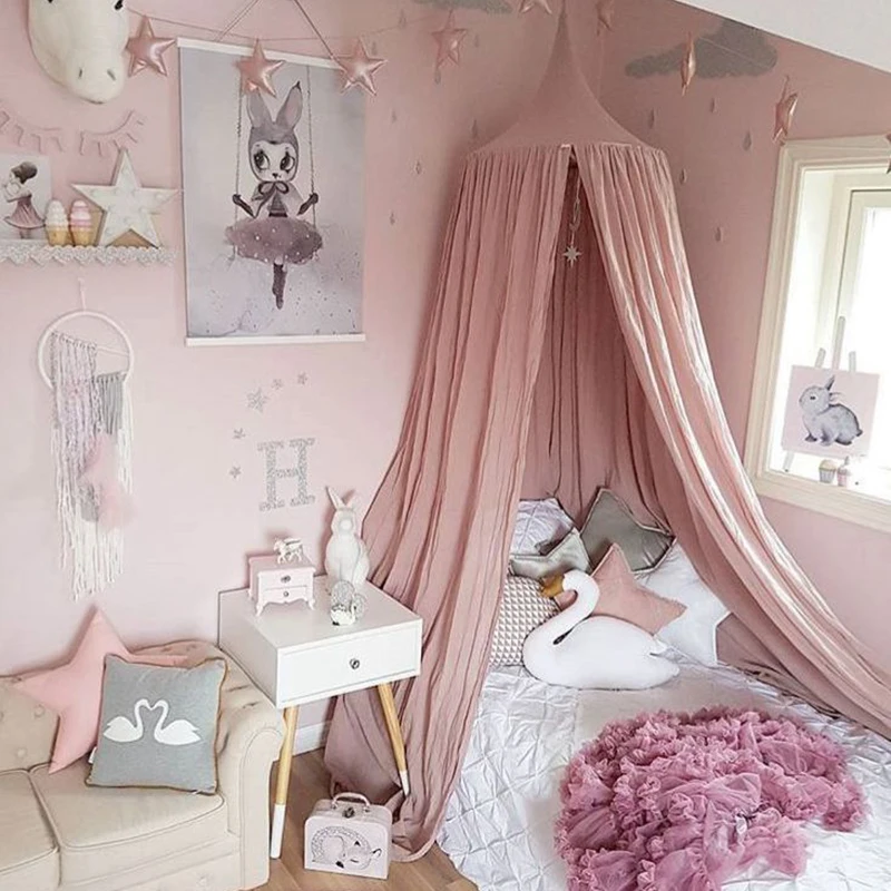 

Baby bed curtain Children Room decoration Crib Netting baby Tent Cotton Hung Dome baby Mosquito Net photography props