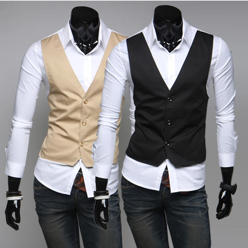 Free Shipping Men Casual Slim Stylish Dress Shirts Leave Two Long ...