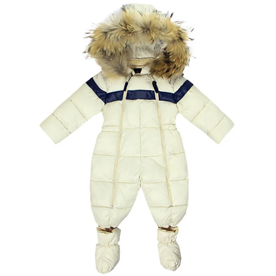Newborn Baby Snowsuit Winter clothes Boys Girls Down rompers Siberia