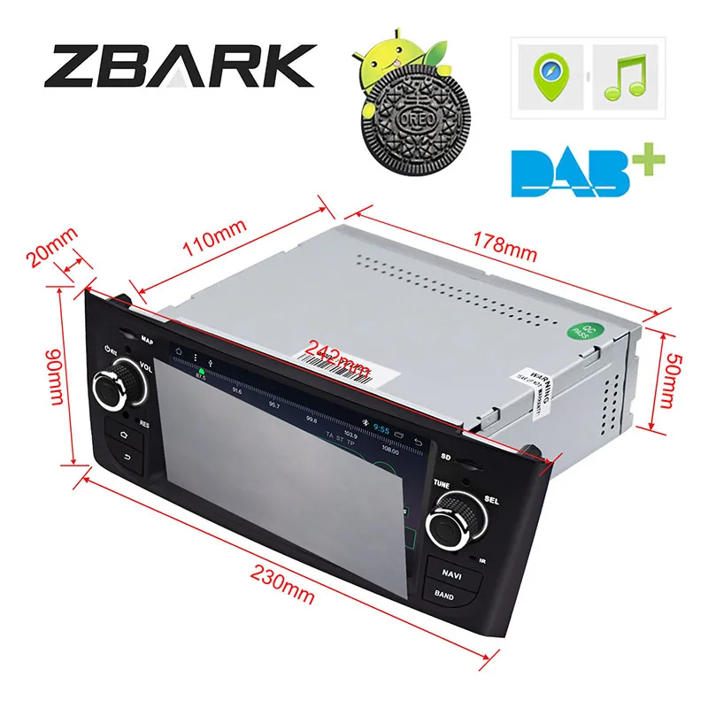 Best 6.1 inch HD Digital  Car Stereo GPS Android 8.1 for FIAT Grande Punto 199/310 2005-2009 Linea 323 2007-2011 YHTPD3L 3