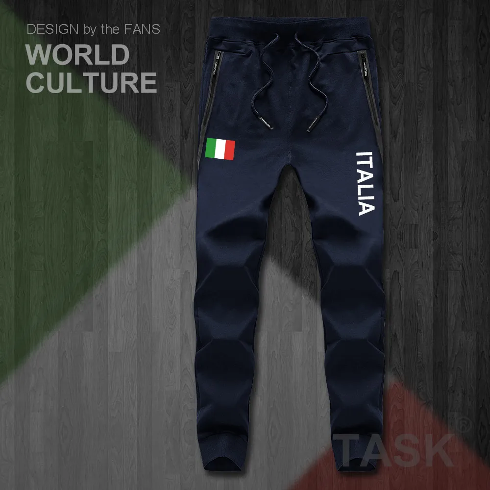 ايطاليا ايطاليا الايطالية ITA رجل السراويل ركض بذلة sweatpants المسار العرق اللياقة البدنية الصوف التكتيكية عارضة الأمة البلاد leggin
