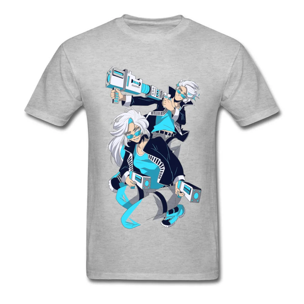 Project Gemini Twin Design All Cotton T Shirt for Men Custom T-Shirt Custom 2018 Discount O-Neck Tee Shirts Short Sleeve Project Gemini Twin Design grey
