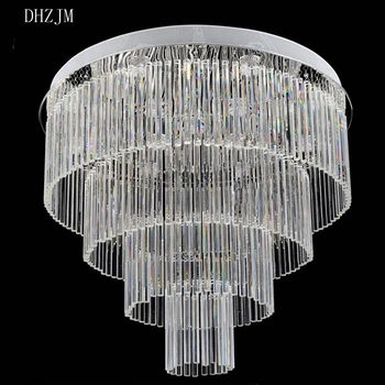 

Free Shipping 2016 New Modern Round new square crystal lamp modern chandelier LED light crystal lighting living room chandelier