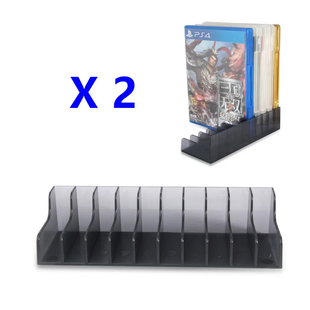 

2pcs For PlayStation 4 PS4 PRO Slim Game Card Box Storage Stand Cradle Holder Base For Dualshock 4 PS 4 CD Disks Card Holder