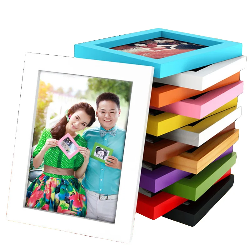 

R Free Shipping Wood Frame 6 inch 7 inch A4 Photo Frame Swing Piture Frame Dispaly And Hanging Styles Supplied